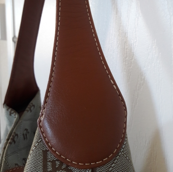 Dooney & Bourke Teal Signature Hobo Purse - Picture 6 of 16